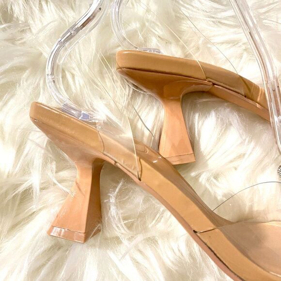 ZARA VINYL POINTED HEELS SANDALS - Picture 4 of 10